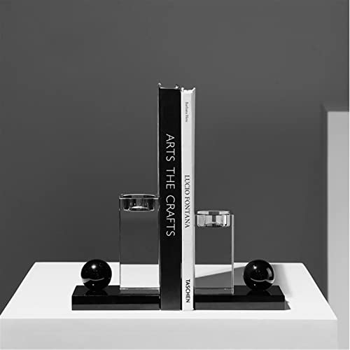 Bookends Modern Luxury Bookends Study Desk Bookends Crystal Geometric Bookends Ornaments Bookcase Bookshelf Book Stand Decorative Ornaments Book Ends