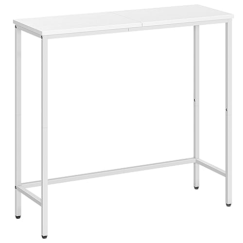 HOOBRO Narrow Console Table, 29.5" Small Entryway Table, Thin Sofa Table, Side Table, Display Table, for Hallway, Bedroom, Living Room, Foyer, White WW75XG01 - color: White
