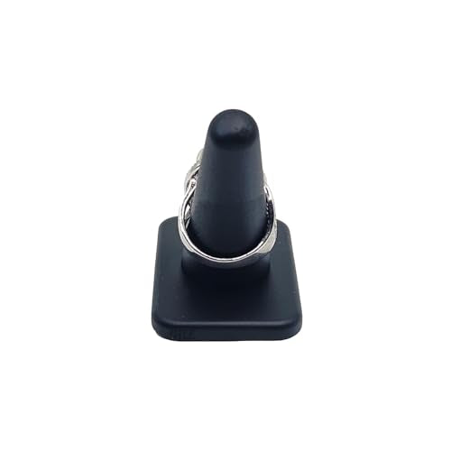 MOOCA 10 Pcs Set Finger Ring Display, Stackable Ring Holder Display Made by Rubber, Jewelry Storage Jewelry Stands for Shows, Black Color, 1 3/8 W x 2 1/4 D x 2 1/8 H in - color: 10 pieces, Black Rubber