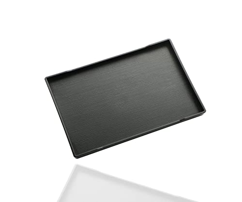 Small Black Mini Serving Tray (8.5 x 6.3 inch) for Serving Accessory, Spa, Coffee, Drinks, Wine, Tea, Bar, Party, Seasoning, Perfume or Display Use. - color: Black-1 Tray, size: 8.5" x 6.3" x 0.8"