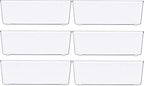 Simple Houseware Clear Drawer Organizer for Office Bin Desk Storage, 3.25"x 6.25", 6 Packs - size: Medium Size