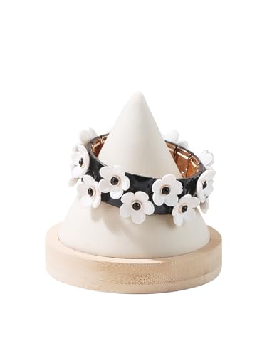 Single Bracelet Holder,Jewelry Displays for Selling Photograph,Bamboo Base Bangle Stand (Beige) - color: Beige