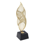 Metal Abstract Decorative Sculpture with Base Modern Luxury Metal Abstract Art Home Decor Statue for Desk Shelf Decor (Classic Black) - size: Classic Black