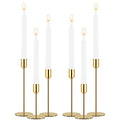 Gold Candle Holder Candlestick Holders Set of 6 Taper Candle Holders, Decorative Metal Candle Sticks Long Holder for Table Centerpieces, Wedding, Dinning, Party - size: Set of 6