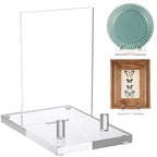 Yousoontic Acrylic Book Display Stand Clear Easel Plate Stand for Displaying Books, Picture, Notebooks, Platter, Photo, Artworks(4 x 6 x 6 Inch) - size: 4 x 6 x 6 Inch