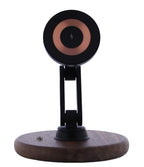 ClikDock Cell Phone Magnetic Wireless Charger Stand, 360° Spin, Aluminum Construction, Compatible with MagSafe Phones for iPhone & Andriod (Walnut Wood) - color: Walnut Wood