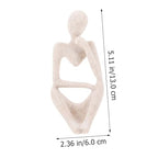 Abstract Thinker Statue Decorative Figure Modern Resin Sculpture Decor for Home Office and Aquarium Aesthetic Abstract Figurine Ornament