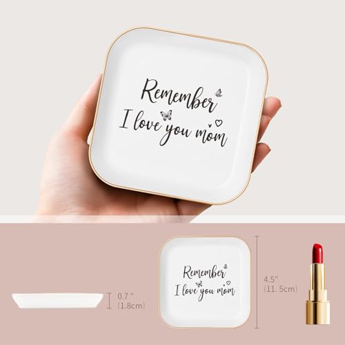 Birthday Gifts for Mom – Jewelry Tray with Heartfelt Message, Thoughtful Thanksgiving Gifts for Mom, Moms Birthday Gift Ideas, Trinket Jewelry Dish for Rings and Jewelry - style: Mom