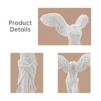 5 Inch Winged Victory of samothrace Statue, Resin White Art Greek & Roman Mythology Classical Goddess Winged Victory Sculpture for Home Decor,Goddess of Victory Samothrace Statue - style: Samothrace Statue
