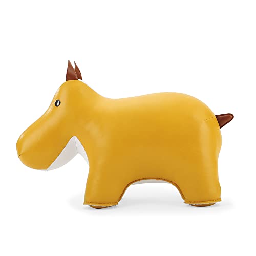 Zuny, Classic Series Bookend Ochre Yellow for Shelves, Office Decorative- Hippo - color: Hippo Yellow