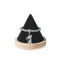 Single Bracelet Holder,Jewelry Displays for Selling Photograph,Bamboo Base Bangle Stand (Black) - color: Black