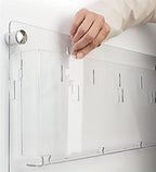 Displays2go Acrylic Brochure Rack, Wall-Mount, 4-Tiered, 12 to 24 Adjustable Pockets - Clear (2RP12CLR) - color: Clear, size: 12 Pockets