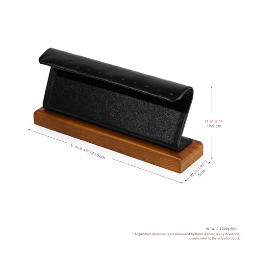 Solid Wood Jewelry Earrings Display Stand Small Jewelry Display for Long Earrings(Black) - color: Black