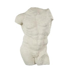 Deco 79 Polystone People Decorative Sculpture Textured Home Decor Statue with Black Speckles, Accent Figurine 13" x 8" x 20", White
