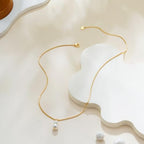 Mothers Day Gifts - 14K Gold Plated Pearl Necklaces for Women Trendy Dainty Necklace Simple Layered Gold Pearl Necklace for Women Mothers Day Wedding Birthday Gifts - color: 3-Two Pearl
