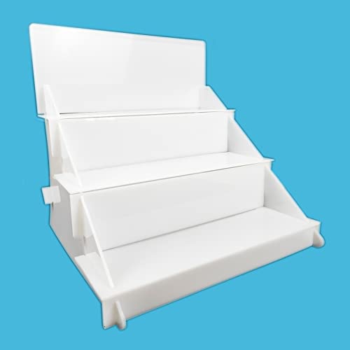 18.55''x16''x15'' Portable Product Display Stand - White Table for Craft Shows, Retail, Farmers Markets, Candy, and Vendors - Repeatable Assembly/Disassembly Shelf - color: White