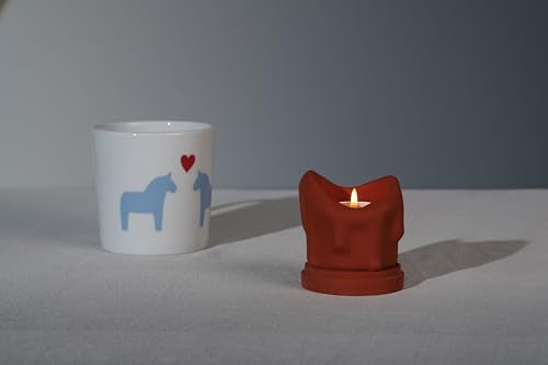 Handcrafted Tealight Candle Holder Designed as a Melting Candle; Handmade Tea Light Candle Holder; Bathroom, Living Room Mantel, Entryway, Buffet and Dining Table Decoration Red - color: Red