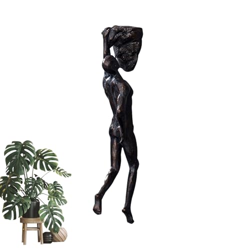 Climbing Man Wall Sculpture – Resin Decor Figure, Modern Art Accent, Black Home Ornament | Unique 3D Hanging Statue Piece, Artistic Abstract Wall Decoration Setup Living Room Bedroom Workplace Design - size: handed rock climbing, style: Black