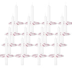 50 Church Candles with Drip Protectors for Devotional Candlelight Vigil Service, Box of 50 Candles, Unscented White 5" H X 1/2" D, No Smoke - color: 50Pack-White-5inch