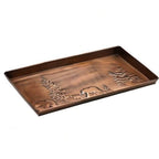HF by LT Bear Pattern Metal Boot Tray, 30 x 13 inches, Antique Copper Finish - color: Bear Pattern, Antique Copper