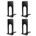 Book Ends for Shelves, 4 Pack Metal Bookends, Compact Book Stopper for Small Books, CDs, Vinyl Records, Desk & Classroom Organizer, 3.9x2.8x5.2 Inch, Gift for Book Lovers