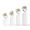 Acrylic Jewelry Ring Display Stand 4 Piece Acrylic Jewelry Ring Display Stand Showcase(Frosted Finish) - color: Frosted Finish