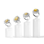Acrylic Jewelry Ring Display Stand 4 Piece Acrylic Jewelry Ring Display Stand Showcase(Frosted Finish) - color: Frosted Finish