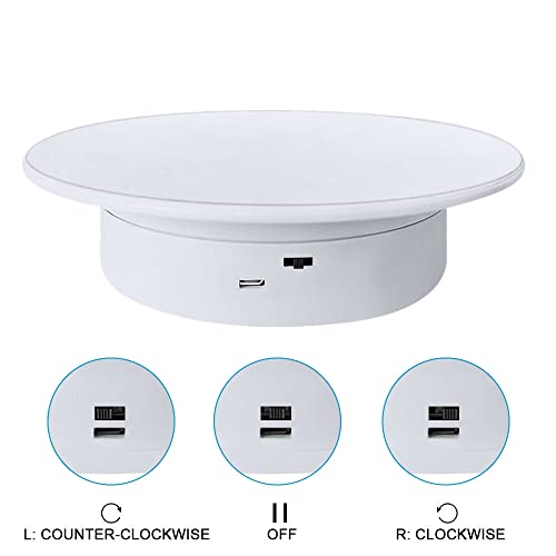 Display 360 Degree Electric Turntable,for Small Product Display, 7.87in Diameter product photography turntable