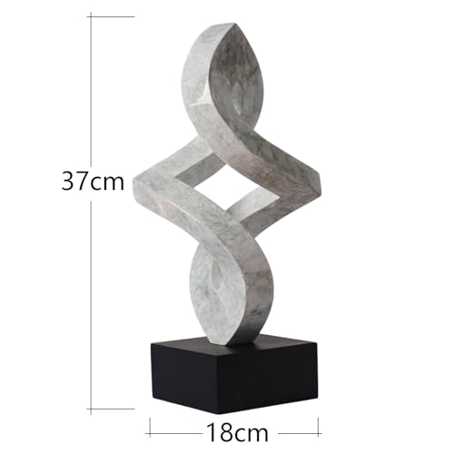 Modern Home Decor Abstract Arts Sculpture Table Bookshelf Decoration for Living Dining Room Bedroom Resin Statue 14.6inch
