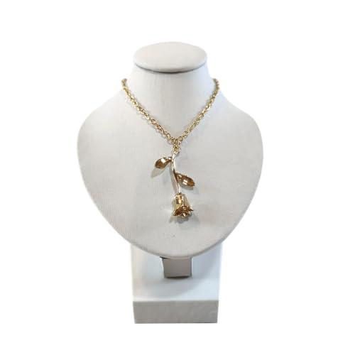 Portrait Jewelry Stand Pendant Jewelry Display Stand Wooden Portrait Neck Model Necklace Holder Stand for Selling - color: White