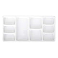 VanEnjoy White Square Ceramic Artist Paint Palette,Porcelain Watercolor Palette,Ceramic Mixing Tray for Watercolor Gouache Painting