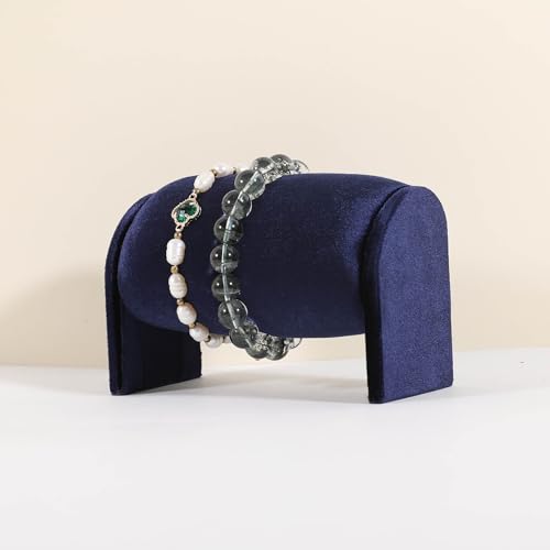 Velvet Watch Display Stand for Selling, Bracelet Storage Organizer for Boutique Store, Woman Jewelry Bangle Holder for Home Decor【Blue】 - color: Blue
