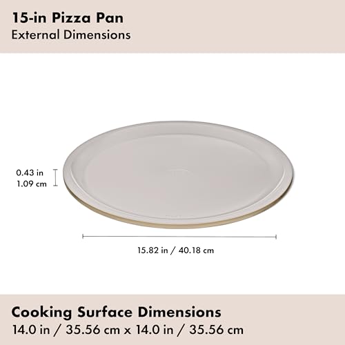 OXO Good Grips Non-Stick Pro Ceramic Coated Metal Bakeware 15” Pizza Pan – Biscuit - color: Biscuit, size: 15” Pizza Pan