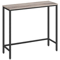 HOOBRO Narrow Console Table, 29.5" Small Entryway Table, Thin Sofa Table, Side Table, Display Table, for Hallway, Bedroom, Living Room, Foyer, Greige and Black BG75XG01 - color: Greige + Black
