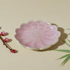 Lotus Ceramic Jewelry Tray, Small Trinket Jewelry Ring Holder Organizing Dish, for Parents Daughter Friends Sister, Birthday Gifts for Women, Pink - color: Pink