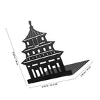 Metal Bookend Small Shaped Book Stand Crafted Metal Book Organizer for Office and Home Use