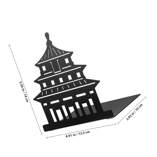Metal Bookend Small Shaped Book Stand Crafted Metal Book Organizer for Office and Home Use