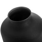 Goaste Metal Matte Flower Vase, Small Black Vases for Flower, 6.5 Inch Tall Iron Frosted Flower Arranging Vase for Table Centerpiece, Home, Shelf, Office, Garden Decor, Black