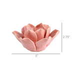 HomArt Lotus Tea Light Holder, Pink - color: Pink