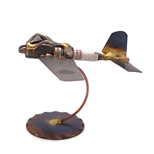Zero Collectible Handmade Metal Art Figurine, Desk Accessories, Trophy, Boss Gift, Home Office Décor, Aircraft - style: Zero