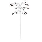 Wind Spinner Kinetic Wind Spinner Falling Foliage Design Wind Sculpture, Rustproof Water Proof Heavy Duty Falling Foliage Kinetic Copper Triple Spinner for Outdoor Garden