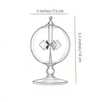 Clear Solar Power Crookes Radiometer Sun Light Energy Glass Windmill Spinning Vanes