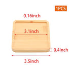 Square Bamboo Tray – 3.5” Outer Side, 3.1” Inner Side Plant Saucer or Mini Serving Tray for Small Planters, Snacks, Candles, or Bathroom Decor - style: Square 3.5"