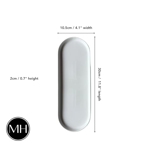 Elegant Ceramic Kitchen Sink Caddy & Bathroom Countertop Tray - Versatile Ceramic Vanity Tray for Home Organization & Decor, Durable & Microwave Safe, 11.8" x 4.1" x 0.8" - size: 11.8" x 4.1" x 0.8"