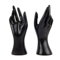 Framendino, Female Mannequin Hand Jewelry Display Holder Stand for Bracelet Necklace Ring Plastic (Black, 2 Pack) - color: Black, size: 2 Pack