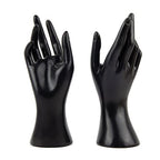Framendino, Female Mannequin Hand Jewelry Display Holder Stand for Bracelet Necklace Ring Plastic (Black, 2 Pack) - color: Black, size: 2 Pack