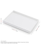 Oirlv Premium White Leather Stackable Jewelry Tray 18 Gird Necklace Bracelet Organizer Showcase Necklace Display Tray - color: White, size: Necklace/Bracelet Tray