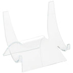 Plymor Clear Acrylic Double-Scoop Display Easel, 3.5" H x 3.875" W x 3.125" D - size: 3.5" x 3.875" x 3.125"