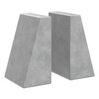 Modern Wedge Marble Bookends – Hand Carved, Polished Stone Bookends w/Non-Slip Rubber Pads – Lightweight & Compact Decorative Bookends (Pearl White) - color: Pearl White