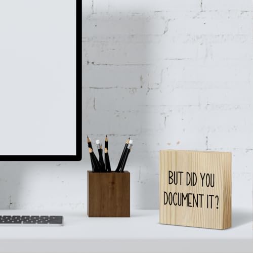 Funny HR Wooden Box Sign for Office Tabletop & Home Decor - Thank You Gifts for Boss Day & Retirement - color: Natural Wood, size: 5 x 5 inches